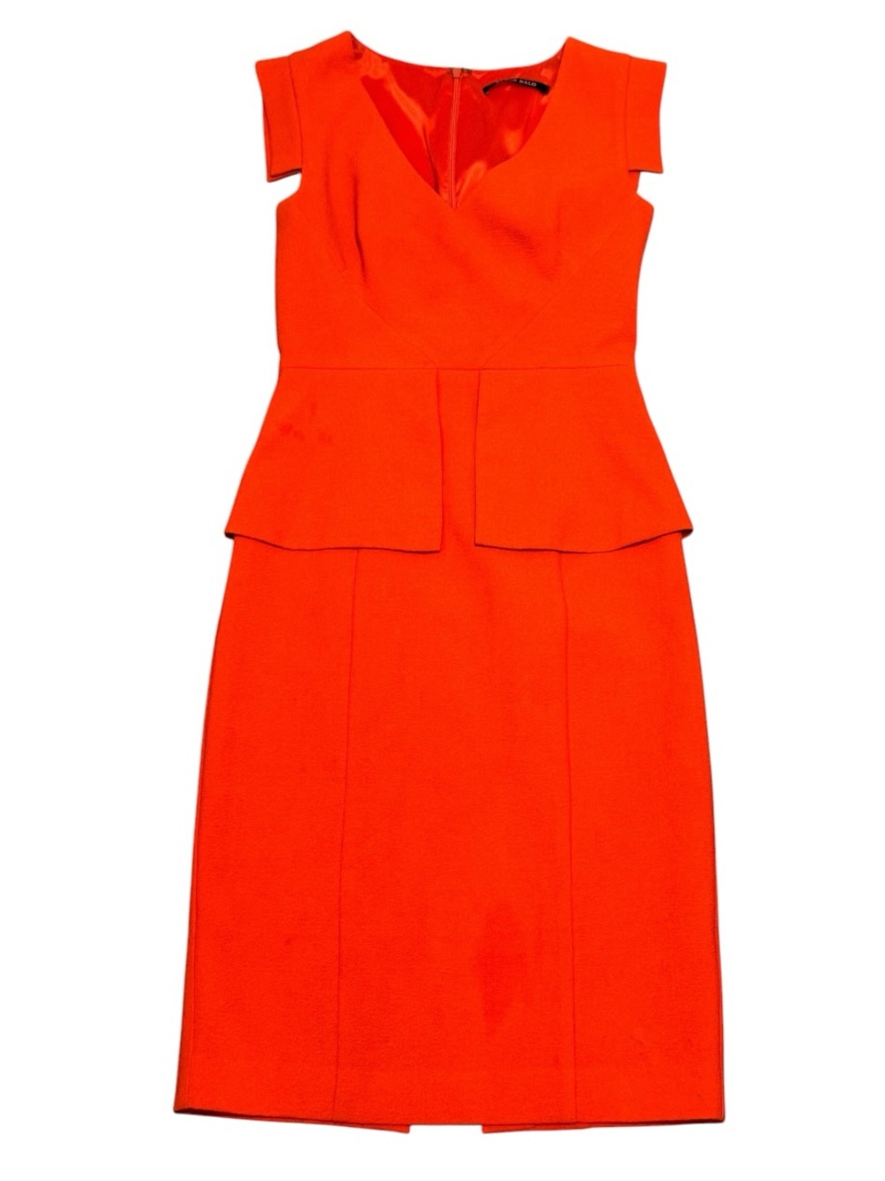 Black Halo Keyton Peplum Dress Orange Blossom 4 - Picture 6 of 10